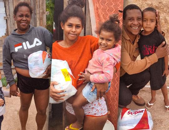 Avec doa 100 cestas básicas para a Vila Cruzeiro, no Rio de Janeiro